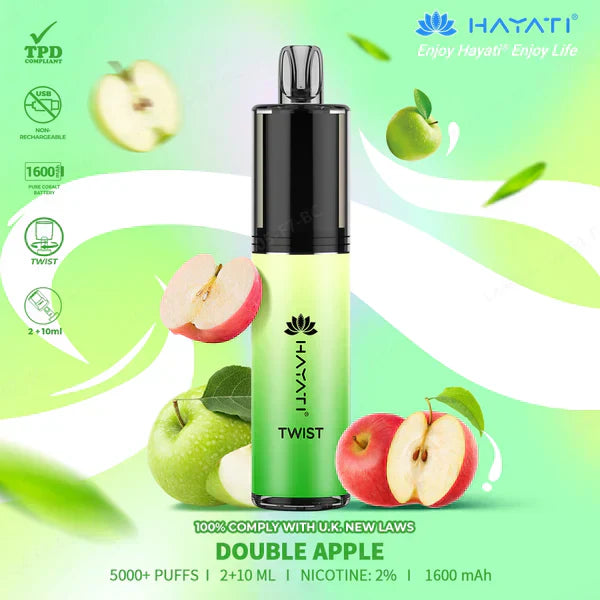 Hayati Twist 5000 Legal Puffs Disposable Vape Pod Kit - Box Of 5 20 MG