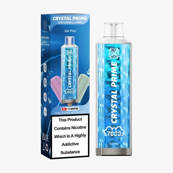 Crystal Prime 7000 Disposable Vape Pod Puff Device Box of 10
