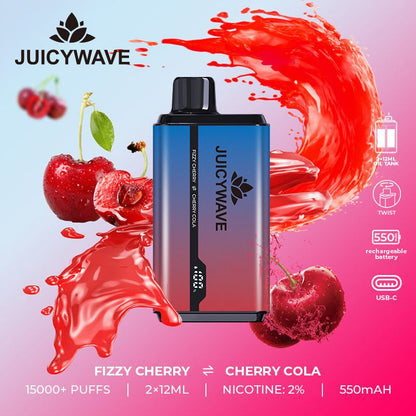 Juicy wave 15000 Disposable Vape Puff Pod Device - 20 MG - Box of 10