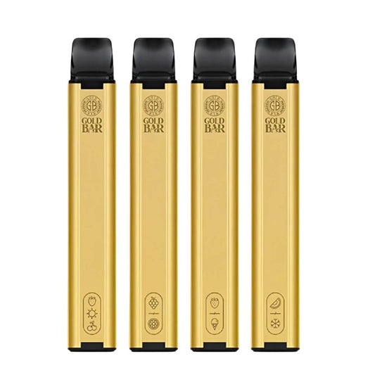 Gold Bar 600 Puff Disposable Vape Pod Device - 20MG- Box of 10
