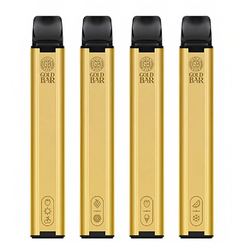 Gold Bar 600 Puff Disposable Vape Pod Device - 20MG- Box of 10