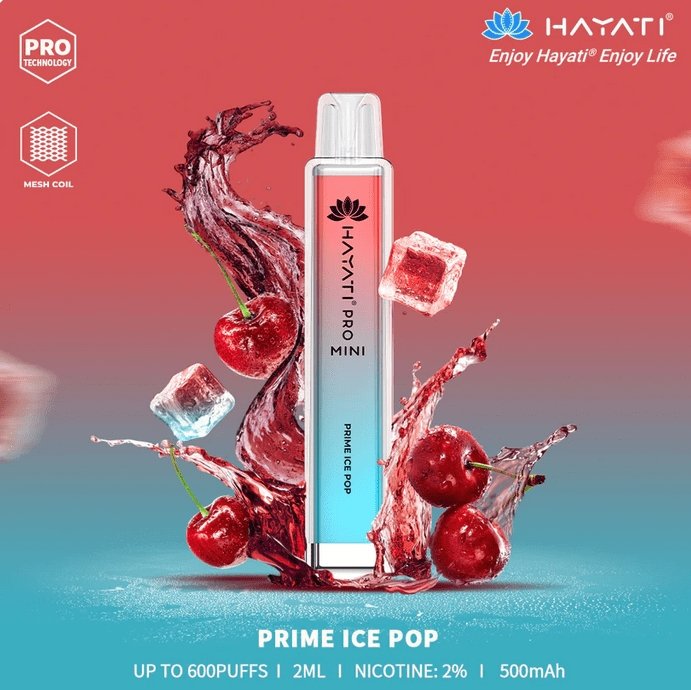 Hayati Pro Mini 600 Disposable Vape Puff Bar Pod - Box of 10