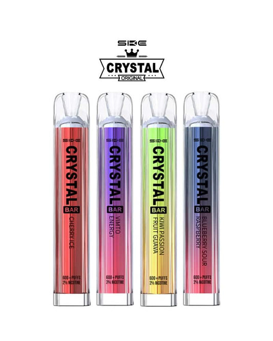 Pack of 10 SKE Crystal Bar Disposable Vape Kit 600 puffs